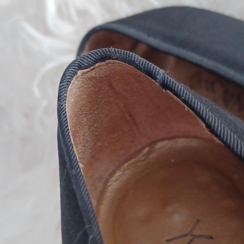 Vintage YSL Black Satin Flats - Picture 10 of 12